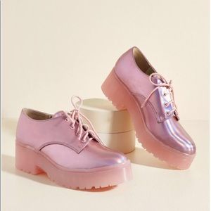 Modcloth Forever Flashy Flatform Pink Platforms